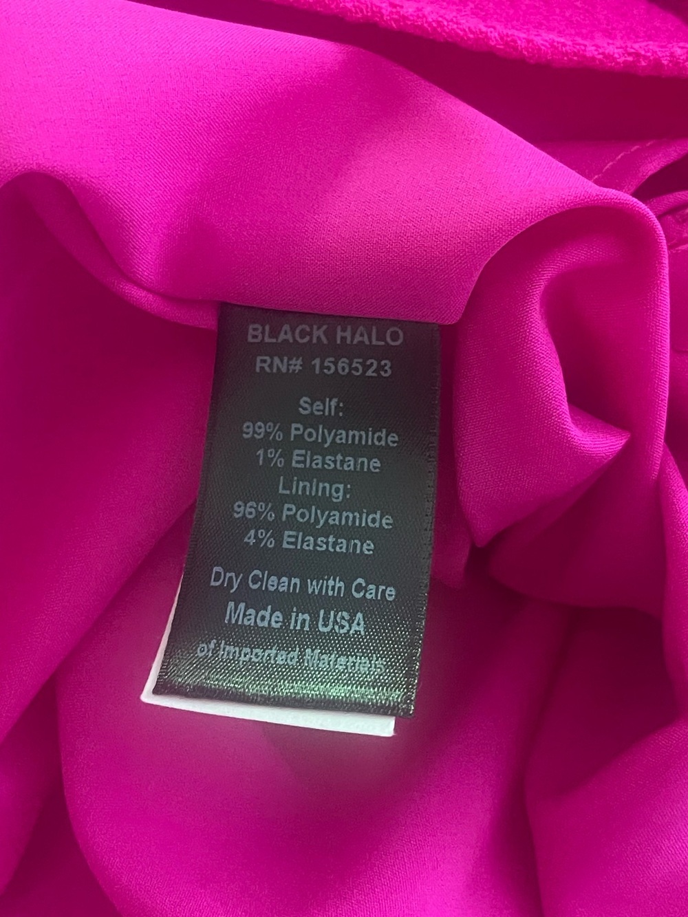Black Halo ✨ Coralia A-line Dress| Prominent Tie-neck Detail| Vibrant Pink - Picture 13 of 14